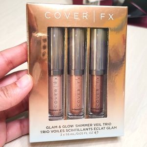 NEW in box Cover FX Glam & Glow Shimmer Veil Trio 👁👄💄😍 eyes,  lips & cheeks